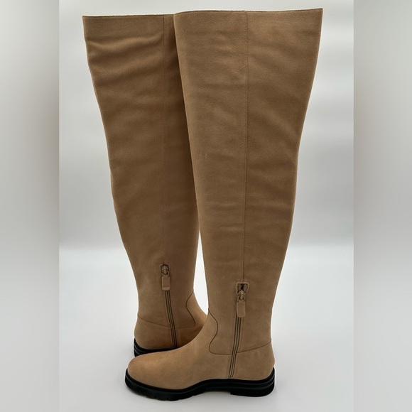 2072- Stuart Weitzman Over-the-Knee Boots Sand Color Size 8 B NWT - Picture 3 of 12